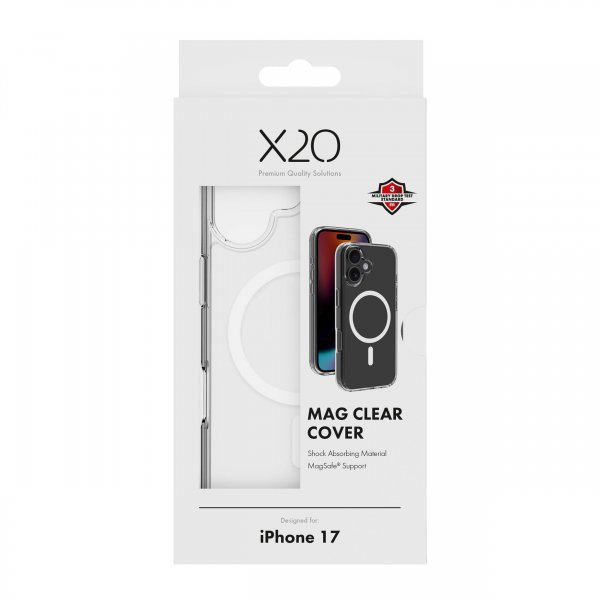 X2O iPhone 17 Deksel Mag Clear Transparent