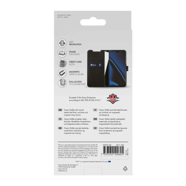 X2O Samsung Galaxy A17 Etui Classic Wallet Svart