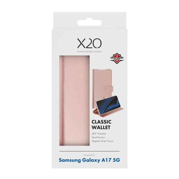 X2O Samsung Galaxy A17 Etui Classic Wallet Rosegull