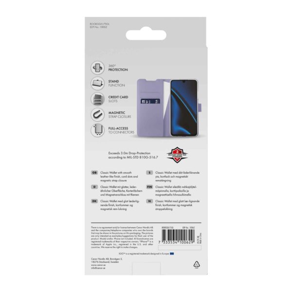 X2O Samsung Galaxy A17 Etui Classic Wallet Lavendel