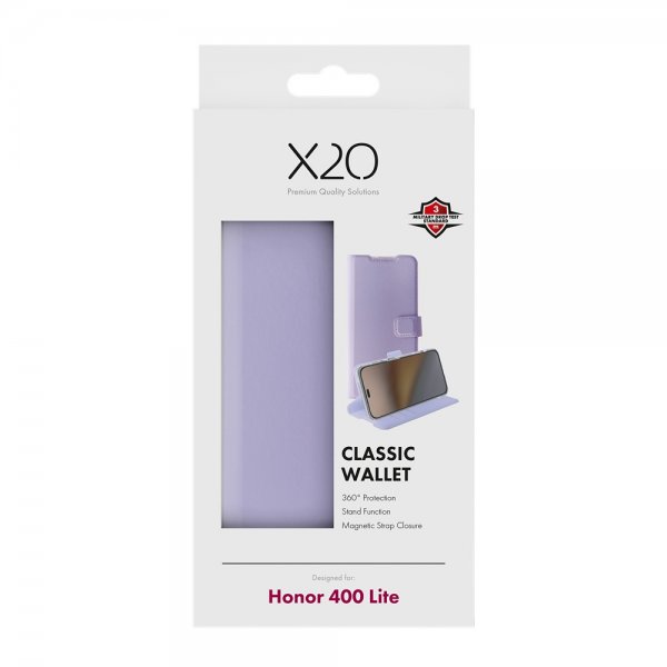 X2O Honor 400 Lite Etui Classic Wallet Lavendel
