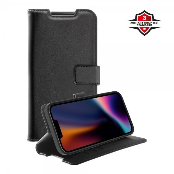X2O iPhone 16e/17e Etui Classic Wallet Svart