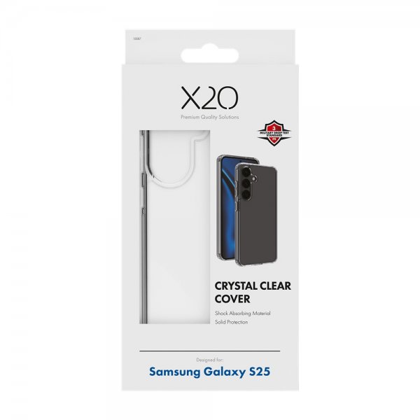 X2O Samsung Galaxy S25 Deksel Crystal Clear Transparent