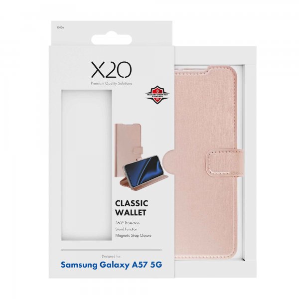 X2O Samsung Galaxy A57 Etui Classic Wallet Rosegull