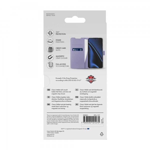 X2O Samsung Galaxy A57 Etui Classic Wallet Lavendel