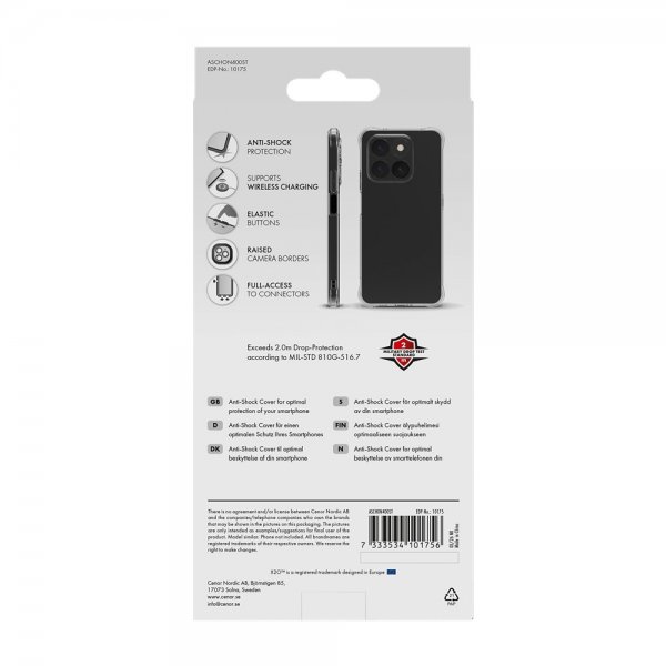 X2O Honor 400 Smart Deksel Anti-Shock Transparent