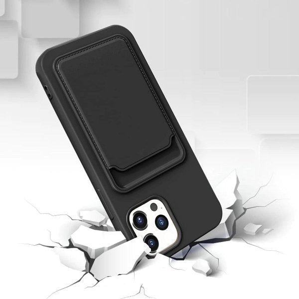 iPhone 14 Pro Deksel Kortholder Svart
