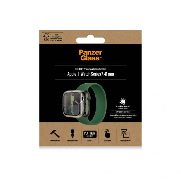 PanzerGlass Apple Watch 41mm Skjermbeskytter Full Body Transparent