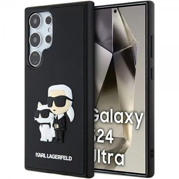 Karl Lagerfeld Samsung Galaxy S24 Ultra 3D Rubber Karl & Choupette Svart