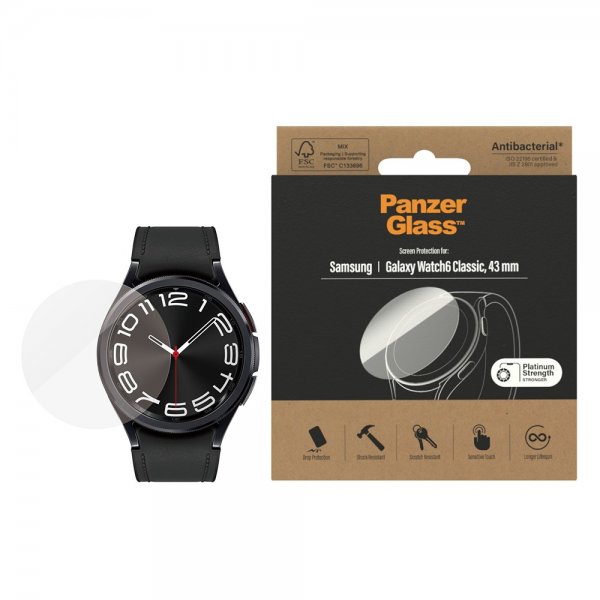 PanzerGlass Samsung Galaxy Watch 6 Classic 43mm Skjermbeskytter Glass