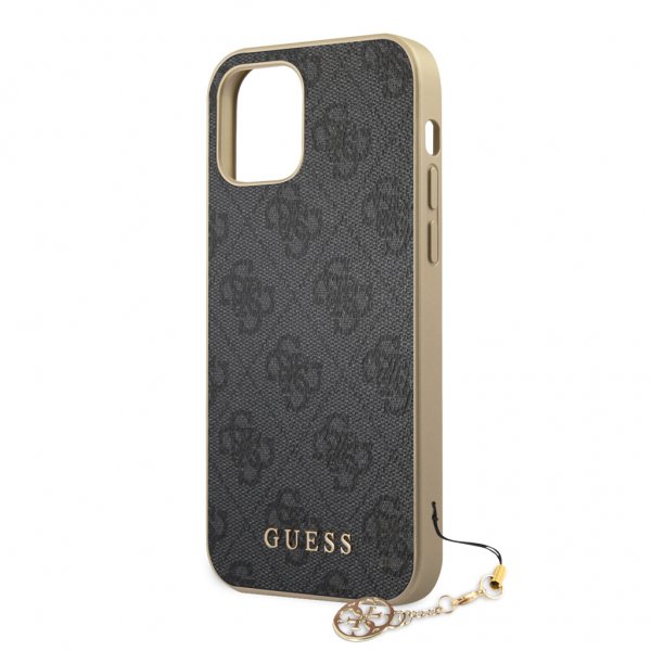 Guess iPhone 12/iPhone 12 Pro Deksel 4G Charms Grå
