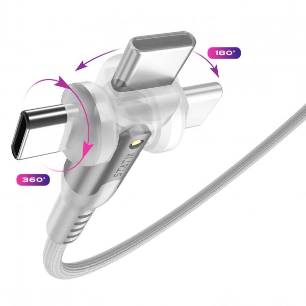 Statik Kabel PowerPivot Pro USB-C/USB-C 1m Hvit