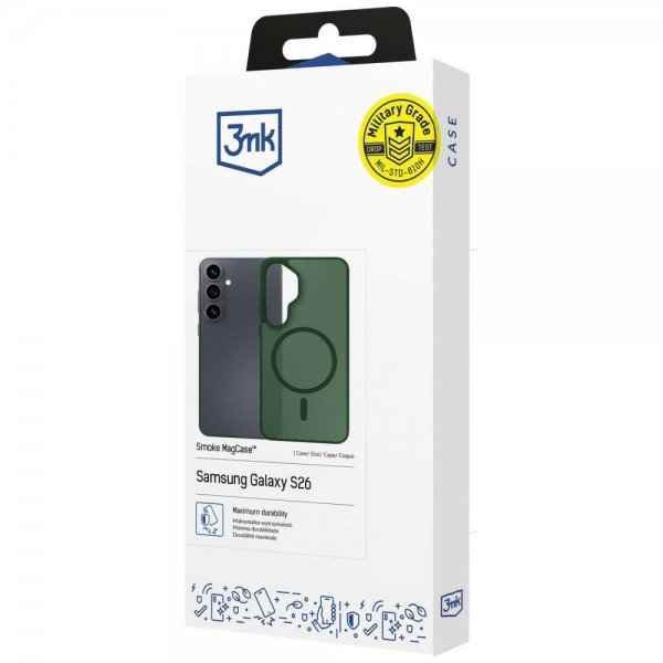3mk Samsung Galaxy S26 Deksel Smoke MagCase Grønn