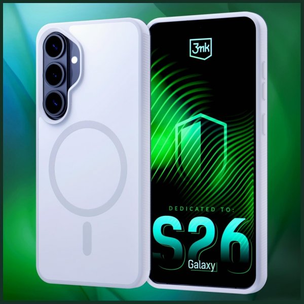 3mk Samsung Galaxy S26 Deksel Smoke MagCase Hvit