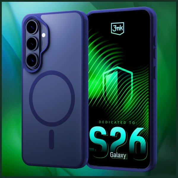 3mk Samsung Galaxy S26 Plus Deksel Smoke MagCase Blå