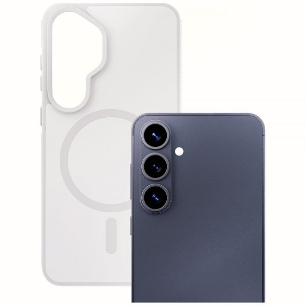 3mk Samsung Galaxy S26 Plus Deksel Smoke MagCase Hvit