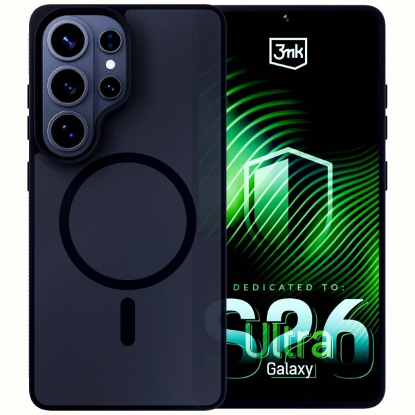 3mk Samsung Galaxy S26 Ultra Deksel Smoke MagCase Svart