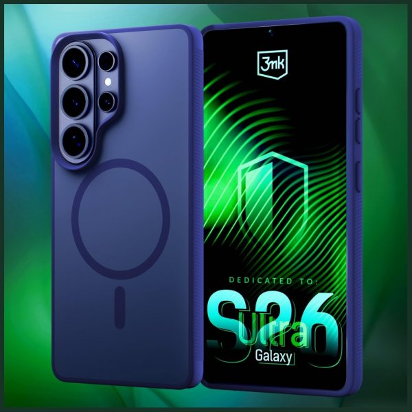 3mk Samsung Galaxy S26 Ultra Deksel Smoke MagCase Blå