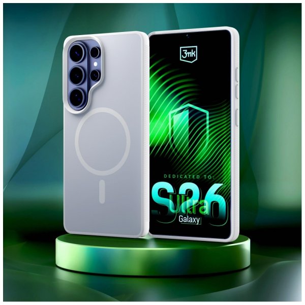 3mk Samsung Galaxy S26 Ultra Deksel Smoke MagCase Hvit