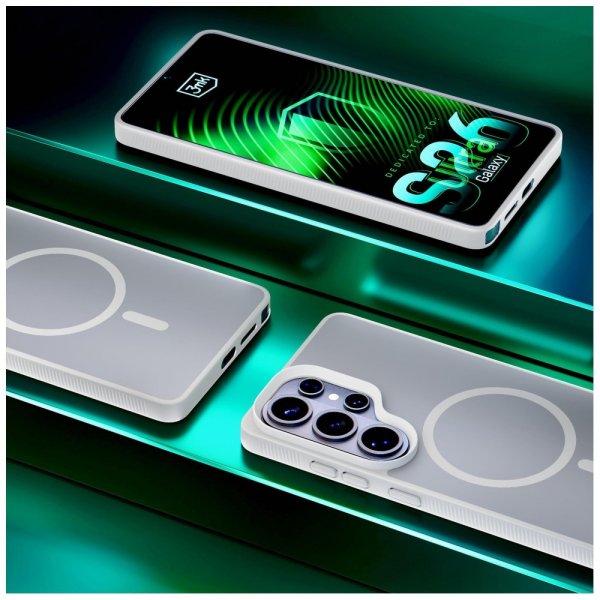 3mk Samsung Galaxy S26 Ultra Deksel Smoke MagCase Hvit