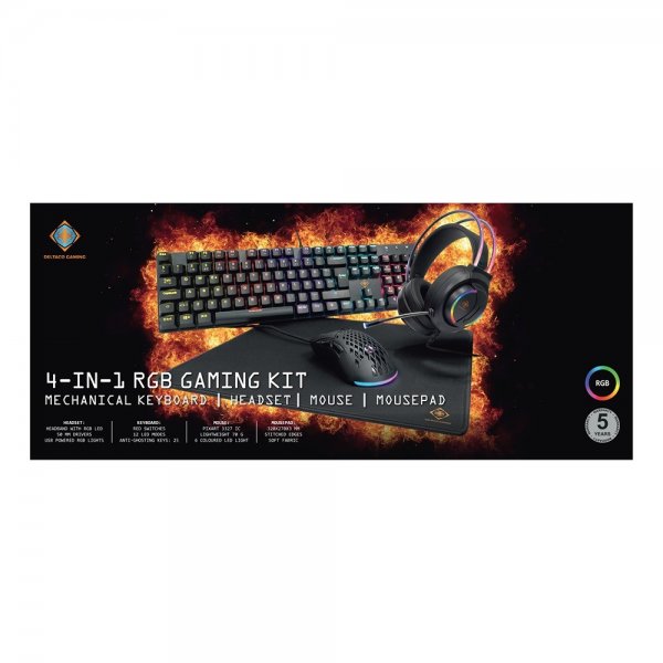 Deltaco Gaming 4-in-1 RGB Gaming Kit Mechanical