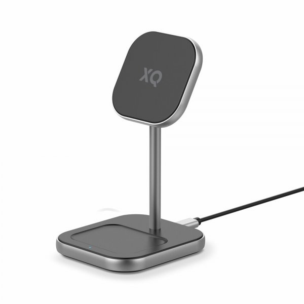 Xqisit Charging Station 2in1 MagSafe Svart