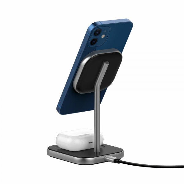 Xqisit Charging Station 2in1 MagSafe Svart