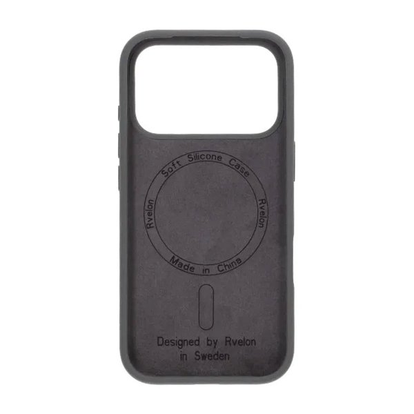 Rvelon iPhone 17 Pro Max Deksel Silikon MagSafe Grå