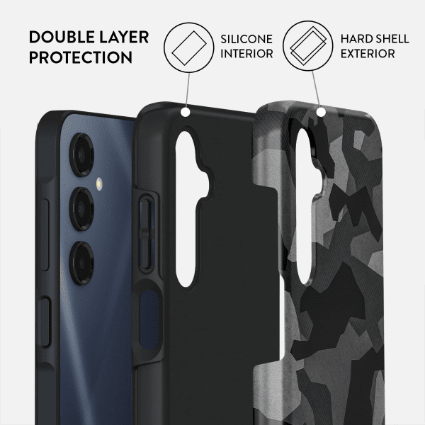 Burga Samsung Galaxy A16 Deksel Tough Night Black Camo