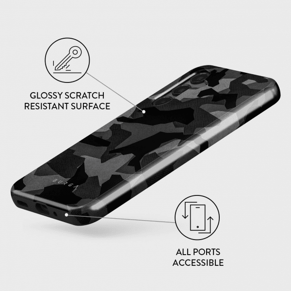 Burga Samsung Galaxy A16 Deksel Tough Night Black Camo