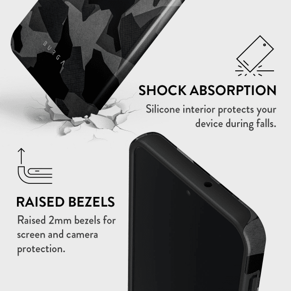 Burga Samsung Galaxy A16 Deksel Tough Night Black Camo