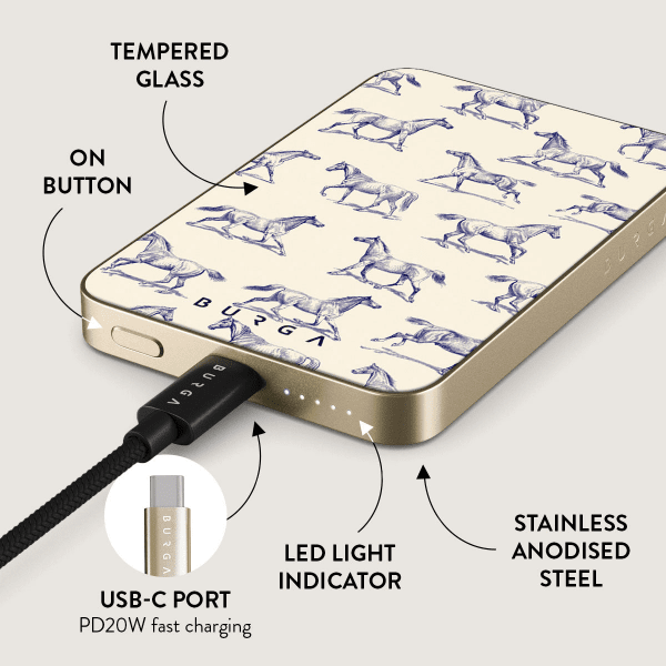 Burga Powerbank MagSafe 5000 mAh Derby Race Gull