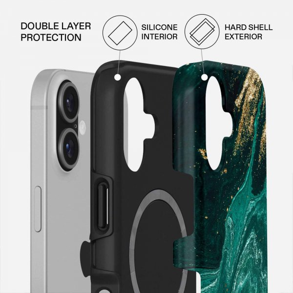 Burga iPhone 17 Deksel Tough MagSafe Emerald Pool