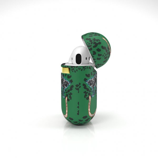 Richmond & Finch AirPods (1/2) Deksel Green Leopard