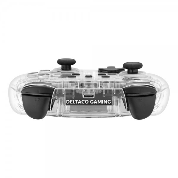 Deltaco Gaming Transparent Wireless Controller for Switch with RGB