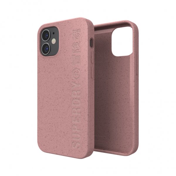 Superdry iPhone 12 Mini Deksel Snap Case Compostable Materials Rose Pink