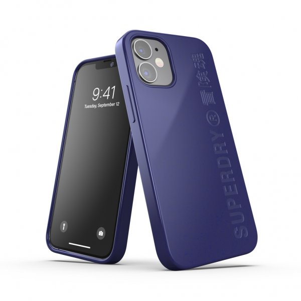 Superdry iPhone 12 Mini Deksel Snap Case Compostable Materials Navy Blue