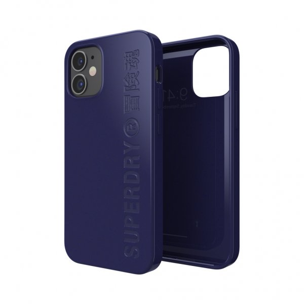 Superdry iPhone 12 Mini Deksel Snap Case Compostable Materials Navy Blue