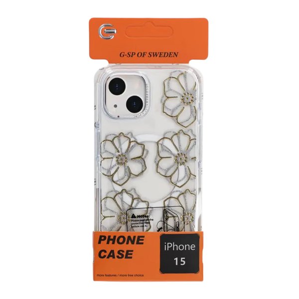 iPhone 15 Deksel Mønster MagSafe Blomster