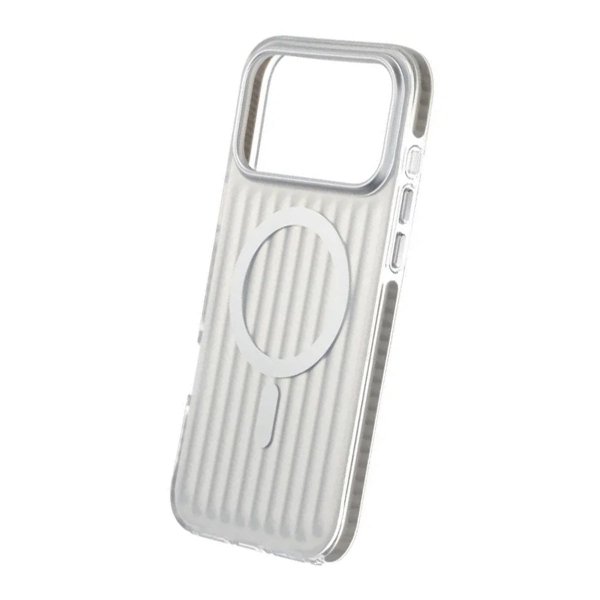 iPhone 17 Pro Max Deksel Korrugerte MagSafe Sølv