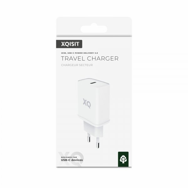 Xqisit Travel Charger USB-C PD 3.0 20W Hvit