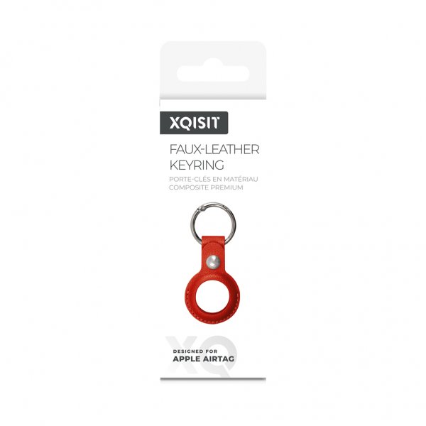 Xqisit AirTag Holder PU Case Rød