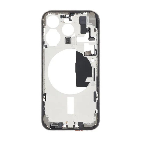 Midtramme med smådeler for iPhone 15 Pro - Naturlig Titan OEM