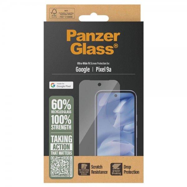 PanzerGlass Google Pixel 9a Skjermbeskytter Ultra-Wide Fit