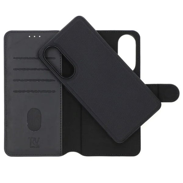 Rvelon Samsung Galaxy S25 FE Etui 4 Kortlomme Avtakbart deksel Svart
