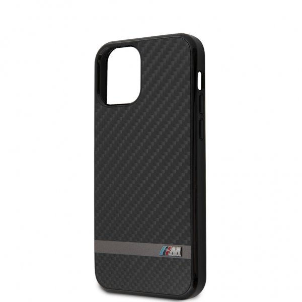BMW iPhone 12 Mini Deksel Carbon & Alu Svart