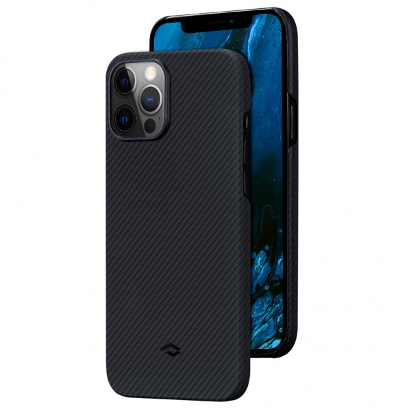Pitaka iPhone 12 Pro Deksel Active Strap Svart/Grå Twill