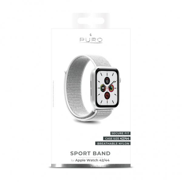 Puro Apple Watch 44/45/46mm/Apple Watch Ultra Armbånd Sport Band Ice White