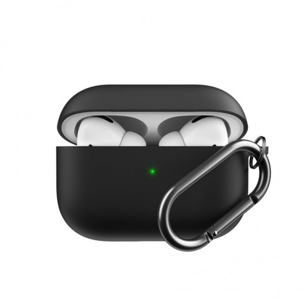 KeyBudz AirPods Pro Deksel PodSkinz HyBridSHell Series Keychain Case Svart