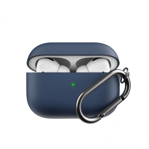 KeyBudz AirPods Pro Deksel PodSkinz HyBridSHell Series Keychain Case MidnattsBlå